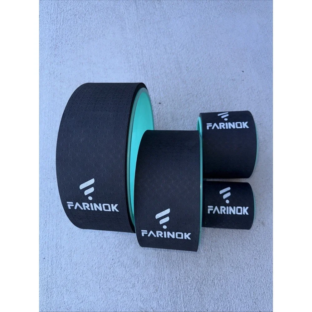 Yoga Wheel Set of‎ 4 Thick Back Wheels for Pain Relief & Stretch